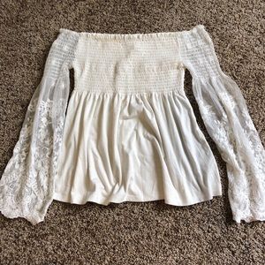 Off the shoulder lace top